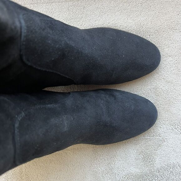 Sam Edelman Thora Black Suede Knee High Boot Block Heel Side Zip Women 5.5 - Picture 6 of 16